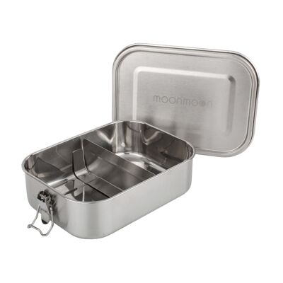 Lunchbox aus Edelstahl mit Trennwand | Metall-Bento-Box 1.2 L
