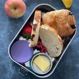 Stainless Steel Lunch Box with Divider | Metal Bento Lunchbox 1.2 L