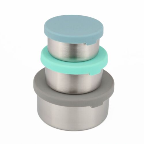 Stainless Steel Snack Pots - Set of 3 Food Storage Containers