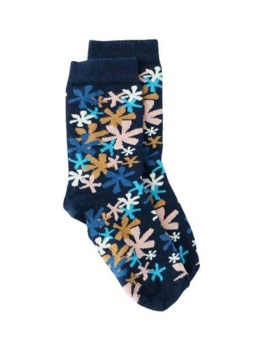 Chaussettes femme coton bio -Paulette Flower Power