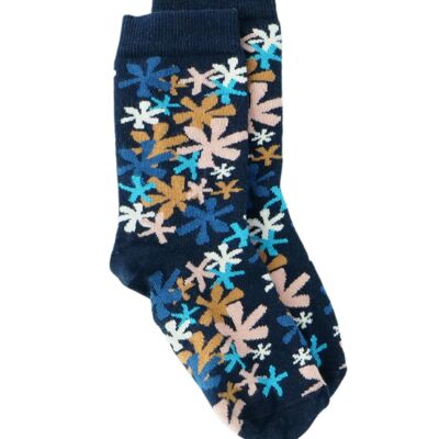 Women's organic cotton socks -Paulette Flower Power