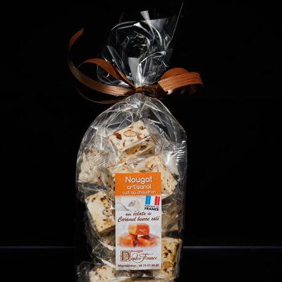 Bag of 200 g Nougat with salted butter caramel chips
