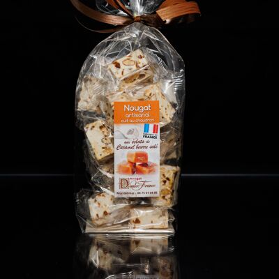 Bag of 200 g Nougat with salted butter caramel chips