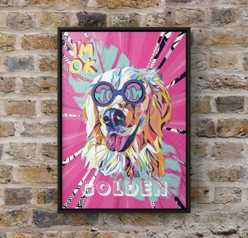 Affiche a3 dog pop art 2