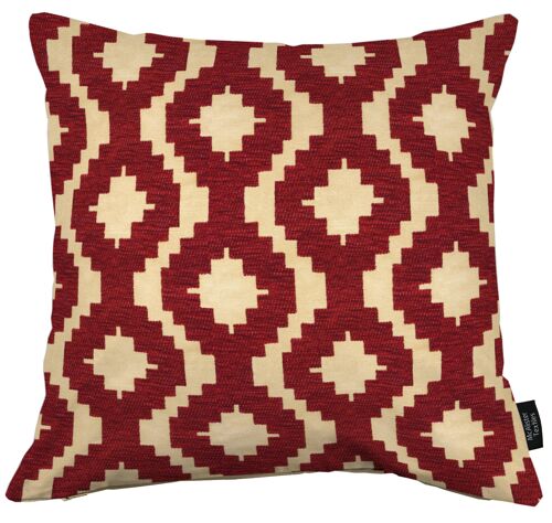 Arizona Geometric Red Cushion_49cm x 49cm