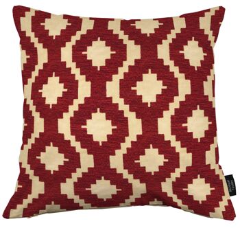 Coussin rouge géométrique Arizona_49cm x 49cm 1