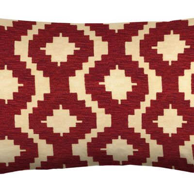 Arizona Geometric Red Cushion_50cm x 30cm