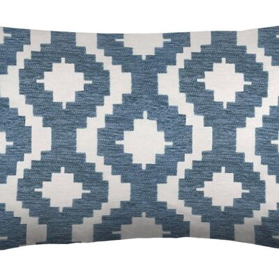 Arizona Geometric Wedgewood Blue Cushion_50cm x 30cm