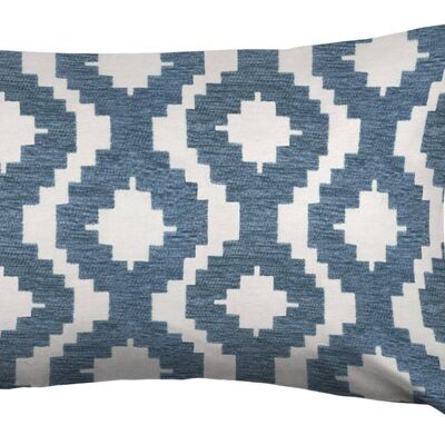 Arizona Geometric Wedgewood Blue Cushion_50cm x 30cm