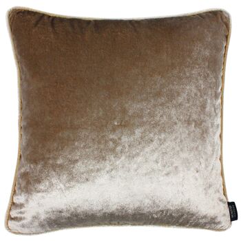 Coussins en velours écrasé de vison beige_43cm x 43cm 1