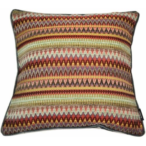 Curitiba Aztec Red + Purple Aztec Cushion_43cm x 43cm