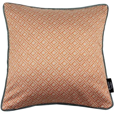 Elva Geometric Burnt Orange Cushion_43cm x 43cm