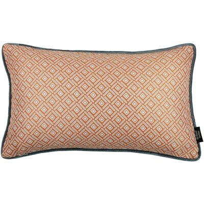 Elva Geometric Burnt Orange Cushion_50cm x 30cm