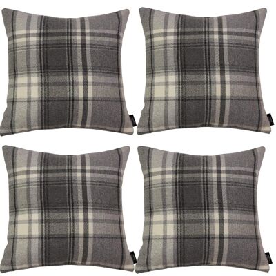 Heritage Charcoal Grey Tartan 43cm x 43cm Cushion Sets_Set of 2