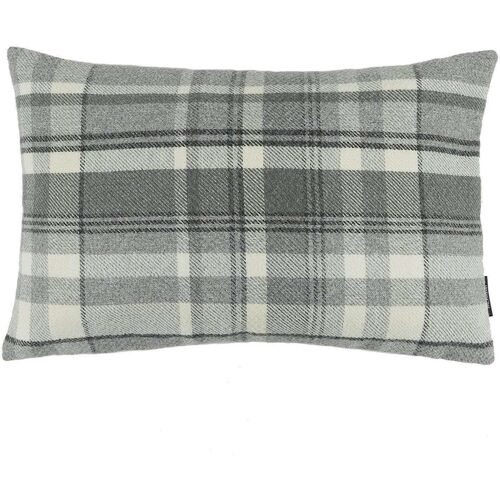 Heritage Charcoal Grey Tartan Cushion_60cm x 40cm
