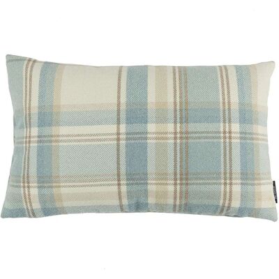 Heritage Duck Egg Blue Tartan Cushion_50cm x 30cm