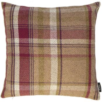 Coussin Héritage Violet + Tartan Vert_43cm x 43cm 1