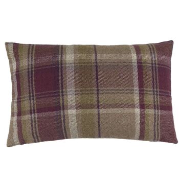 Coussin Héritage Violet + Tartan Vert_50cm x 30cm 3