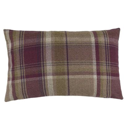 Heritage Purple + Green Tartan Cushion_60cm x 40cm