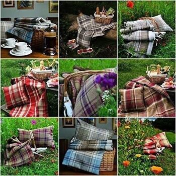 Ensembles de coussins Heritage Red + White Tartan 43 cm x 43 cm_Ensemble de 4 9