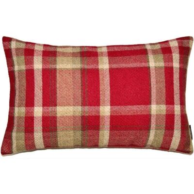 Heritage Red + White Tartan Cushion_50cm x 30cm