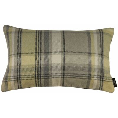 Heritage Yellow + Grey Tartan Cushion_50cm x 30cm