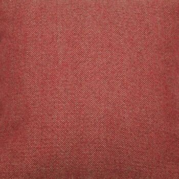 Herringbone Boutique Coussin Rouge + Gris_43cm x 43cm 4