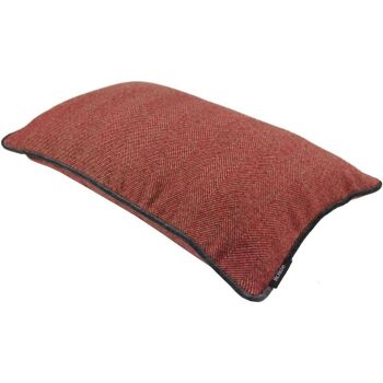 Herringbone Boutique Rouge + Coussin Gris_50cm x 30cm 2