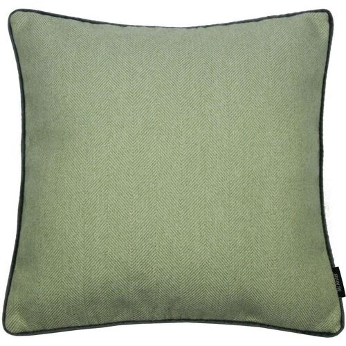 Herringbone Boutique Green + Grey Cushion_49cm x 49cm