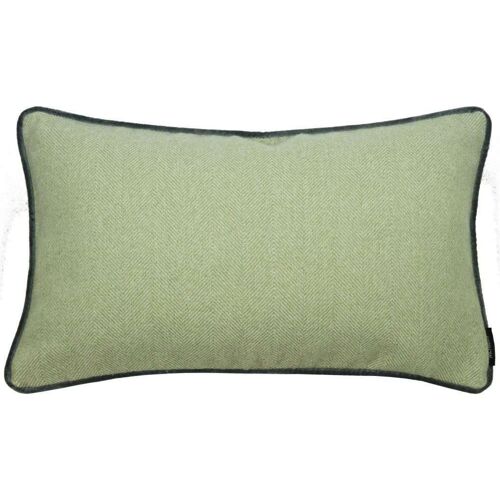 Herringbone Boutique Green + Grey Cushion_50cm x 30cm