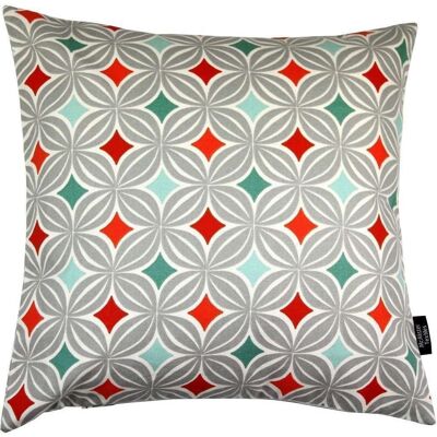 Laila Cotton Print Burnt Orange Cushion_43cm x 43cm