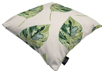 Coussins en coton imprimé fleuri vert forêt feuille_49cm x 49cm 2
