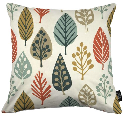 Magda Cotton Print Burnt Orange Cushion_49cm x 49cm