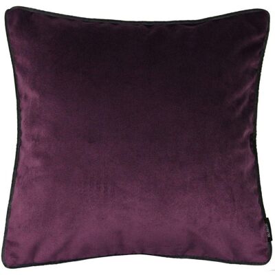 Matt Aubergine Purple Velvet Cushion_43cm x 43cm