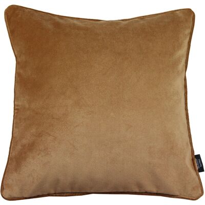 Matt Caramel Gold Velvet Cushion_43cm x 43cm