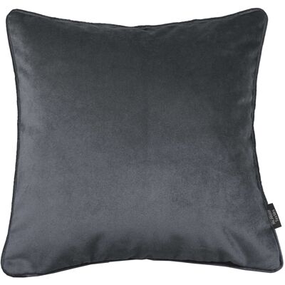 Matt Charcoal Grey Velvet Cushion_50cm x 30cm