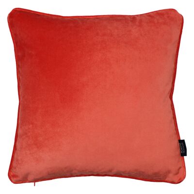 Matt Coral Pink Velvet Cushion_43cm x 43cm