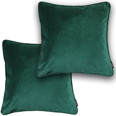 Matt Emerald Green Velvet 43cm x 43cm Cushion Sets_Set of 2