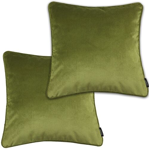 Matt Lime Green Velvet 43cm x 43cm Cushion Sets_Set of 2