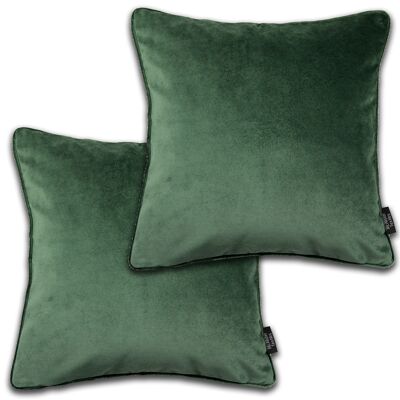 Matt Moss Green Velvet 43cm x 43cm Cushion Sets_Set of 2