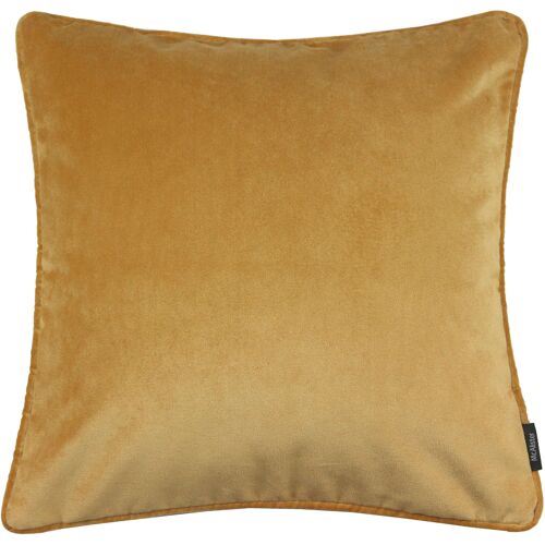 Matt Ochre Yellow Velvet Cushion_49cm x 49cm