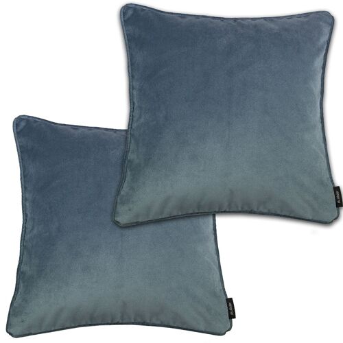 Matt Petrol Blue Velvet 43cm x 43cm Cushion Sets_Set of 2