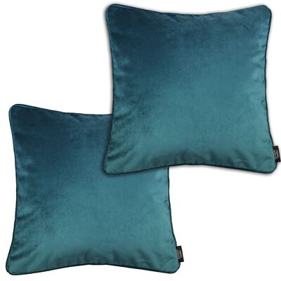 Matt Blue Teal Velvet 43cm x 43cm Cushion Sets_Set of 2