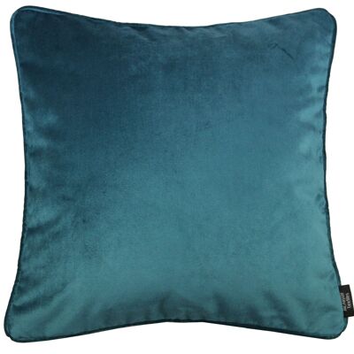 Matt Blue Teal Velvet Cushion_43cm x 43cm