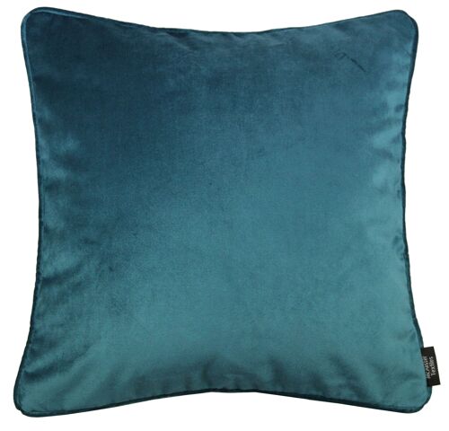 Matt Blue Teal Velvet Cushion_49cm x 49cm