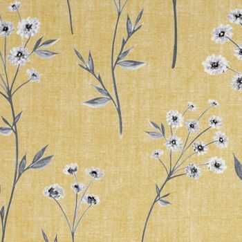 Coussins en coton imprimé fleuri jaune prairie_43cm x 43cm 3