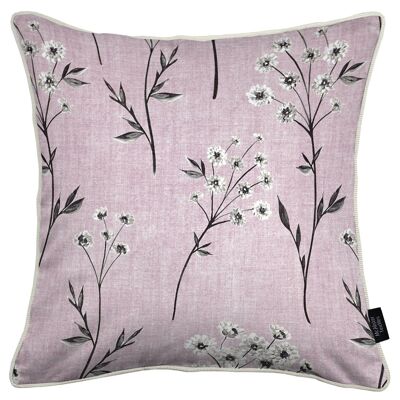 Meadow Blush Pink Floral Cotton Print Cushions