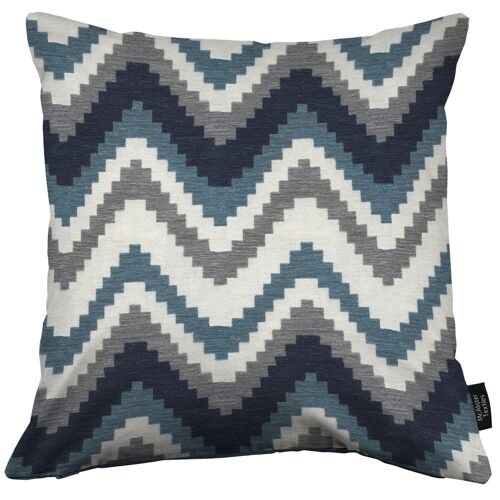 Navajo Navy Blue Striped Cushion_43cm x 43cm
