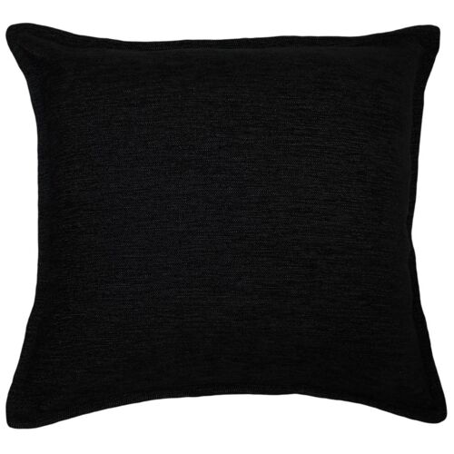 Plain Chenille Black Cushion_43cm x 43cm