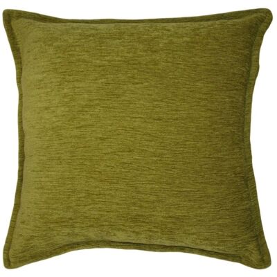 Plain Chenille Lime Green Cushion_43cm x 43cm